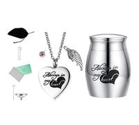 Asukohu Colorful Heart Shape Ashes Necklace Storage Carry And Keep Cherished Memory Can Open Close For Animal Owner Remembrances Pet Cinerary Caskets