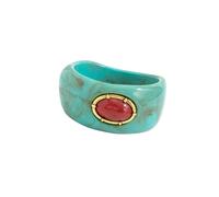 [Asukohu] Comfortable Curved Resin Irregular Design Comfortable Wearing Wristband Accessory for Women Girls Marble Effect Jewelry, フリーサイズ