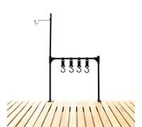 Asukohu Cookware Hanging Shelf, Foldable Multifunctional Camping Cookware Stand, Hanging Organiser with Hook for Grill Lamp Holder