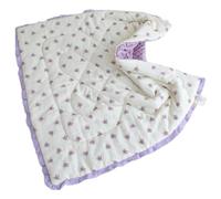 Asukohu Cotton Ruffle Baby Blanket Breathable Cot Car Throw Breathable Printed Wrap Towel for Newborn Infants