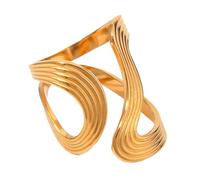 Asukohu Creative Statement Rings Adjustable Opening Geometric Waterproof Unisex Jewelry For Parties And Festivals Party Wear