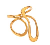 Asukohu Creative Statement Rings Adjustable Opening Geometric Waterproof Unisex Jewelry For Parties And Festivals Party Wear