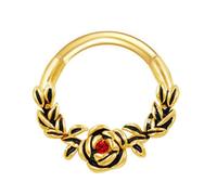 Asukohu Crystal Nose Clicker Handmade Silver Colour Septum Rings Stainless Steel Piercing Accessory for Ear and Cartilage Fashion Jewellery, one size, As described, As described