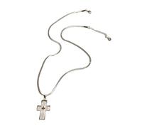 Asukohu Double Crossed Charm Pendant Necklace Modern Elegant Sweater Chain Long Neckchain Jewelry For Fashion Lady Girls Gothic Punk Necklace