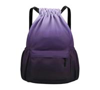 Asukohu Draw String Backpack Sports Bag Gym Basketball Large Capacity Swimming Beach for Women Sports Follow Swim Gym Beach for Adults, Black And Gray Gradi, One Size