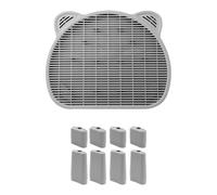 Asukohu Effective Cats Litter Box Mat Easy Trapping Mat Splash for Pet Kittens Senior and Automatic Box Ramps for Pet Tray