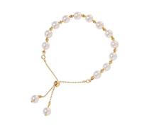 Asukohu Elegant Elastic Imitation Pearl Bracelet Pull Out Handchain Unique Everyday Awakening Jewellery Accessory for Girls Minimalist Beads