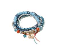 Asukohu Elegant Glass Bracelet Multi Layer Elegant Statement Bracelets Fashion Jewellery Suitable for Various Occasions