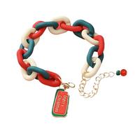 Asukohu Elegant Holiday Celebrations Bells Snowman Snowflakes Elk Christmas The Handchain Fashion Wrist Accessory Elegant Festival Wrist Accessory, one size, As described