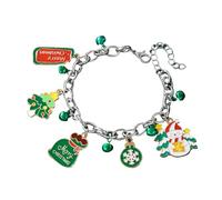 Asukohu Elegant Holiday Celebrations Bells Snowman Snowflakes Elk Christmas The Handchain Fashion Wrist Accessory Elegant Festival Wrist Accessory, one size, As described