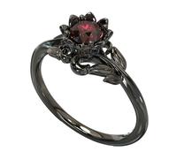 Asukohu Elegant Skull Rings Gothic Style with Stylish Crystals and Zirconia for Mother's Day Engagement Cocktail Party Ornament Rings with Romantic Design, As described