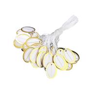 Asukohu Elegant Trapezoid Prices Labels Bulk 500pcs Recyclable Materials Retail Display Cards Jewellery Accessories Recyclable Oval Product Labels, one size, As described