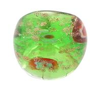 Asukohu Ethnic Patterned Glass Rings with Golden Sand Comfortable Finger Rings Festival Jewellery Accessories for Women Men Handmade Glass Ring, As described