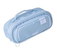 Asukohu Expandable Pencil Bag Stationery Bag Pencil Case Large Capacity Pouches Marker Pen Case School Office Supplies Expandable Pen Aesthetic Simple Stationery Marker
