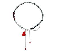 Asukohu Fashionable Pearl Necklace Splicing Sparkling Suitable For Fashion Enthusiasts Present Layer Love Chain Jewellery