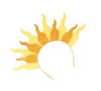 Asukohu Fire Headband Flame Goddesses Fire Crowns Headdress Halloween Costume Cosplay Headwear Glitter Sun Headbands Glitter Sun