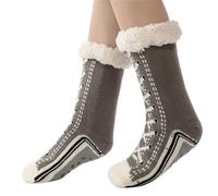 Asukohu Fun Sneaker Print Fleece Lined Thermal Warm Fuzzy Slipper Socks With Nonslip Soles Designs For Cold Weather Indoor Use Warm Winter Home Socks