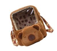 Asukohu Funny and Stylish Capybara Plush Backpack Large Practical School Bag for Travel Casual Outings Soft Plush Bag, b, Eine Größe