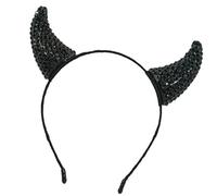 Asukohu Glittering Horned Headbands Gothicism Styles Headwear Antiskid Headgear For Costume Enthusiasts