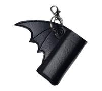 Asukohu Gothic Styles Bat Design Lighter Holder Key Binding Attachment Smooth Surfaces Protective Case Keyring for Daily Use Lightweight Portable Lighter, black, One Size