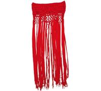Asukohu Hand Knitted Tassels Beach Dress Hollow Beach Protection Skirt Crocheted Swimwears Wrap for Beach Parties