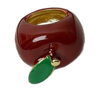 Asukohu Handmade Vibrant Strawberry Fruit Rings Dripping Oil Finger Rings Lightweight and Comfortable Jewellery Fashion Accessory Party Kear, As described