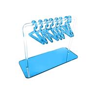 Asukohu Hanger Shape Acrylic Earring Rack with 8 Hangers Copping Bracelet Display Stand with Mirrored Base Jewellery Storage Rack