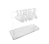 Asukohu Hanger Shape Acrylic Earring Rack with 8 Hangers Copping Bracelet Display Stand with Mirrored Base Jewellery Storage Rack