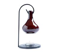 Asukohu Hanging Glazed Ceramics Essential Oil Burners Aromatherapist Diffuser Tealight Holder With Iron Stand Home Decors Wax Melt Warmer