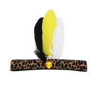 Asukohu Headpiece Photo Props Indian Headband Cosplay Costume Leopard Headdress Unisex Women Men Deluxe Tribal Headwear