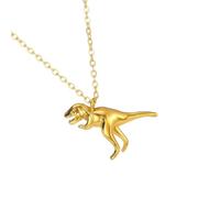 Asukohu Hip Hop Styles Dinosaur Pendant Necklace Cuteness Wildlife Jewelry Boys Chain Necklace For Youthful People Everyday Wear Hip Hop Jewelry