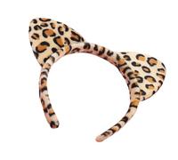 Asukohu Kitten Cosplay Makeup Headband Leopards Print Furry Headwear Hairbands Headwear Hairbands Birthday Party Leopard Print Headband For Women Girls