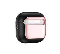 Asukohu Leather Protective Case For Pods 4 Supports Charging Without Removing The Case Full Coverage Shockproof Charging Compatible Rose Red
