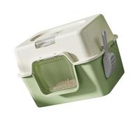 Asukohu Litter Box High Side Height Smooth Surfaces Detachable Pans Safe And Hard High Edges Spatter-proof Large Enclosed Cats Litter Box