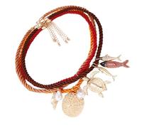 Asukohu Marine Themed Adjustable Chain Chain Stylish Zinc Alloy Lake Creature Pendant Elegant Fashion Jewellery Gift Zinc Beach Necklace for Women, one size, As described, As described