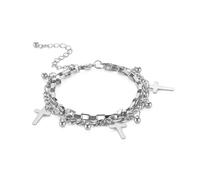 Asukohu Modern Women's Crosses Pendant Stylish Women's Crosses Pendant Unique Designs Wristband With 2 Layer Jewelry