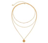 Asukohu Multi Layer Metal Sequin Beads Necklace for Women Unique Dark Styles Looking and Fashionable Statement Night Club Fashion Chain, one size, As described, As described