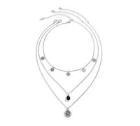 Asukohu Multi Layer Metal Sequin Beads Necklace for Women Unique Dark Styles Looking and Fashionable Statement Night Club Fashion Chain, one size, As described, As described