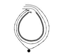 Asukohu Multi Layer Metal Sequin Beads Necklace for Women Unique Dark Styles Looking and Fashionable Statement Night Club Fashion Chain, one size, As described, As described