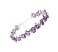 Asukohu Multi-purpose lace necklace with delicate flower designs, jewellery accessories for trendy, feminine, elegant charm, fashion accessory, one size, As described, As described