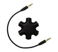 Asukohu Multiple Device 3.5mm Music Distribution Hubs 5 Port Connectors for Headphones Speakers Star Shape Design TangleFree Oxygenfree Coppers Music Splitter