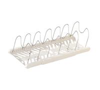 Asukohu Multipurpose Kitchen Cookware Skirt for Under Cabinets, Expandable Storage Solution for Pots, Pans and Baking Bowls, Adjustable Cupboard Bowls Organiser
