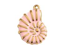 Asukohu Multipurpose Stainless Steel Craft Pendant Conch Shape Jewelry Component Jewelry Making Accessory for Necklace Waterproof Cowrie Accessory