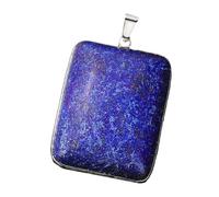 Asukohu Natural Lapis Lazuli Gold Speckled Pendant for Earrings Necklace Handmade Jewellery Accessories Women and Men Lightweight Necklace Jewellery, one size, As described, As described