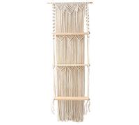 Asukohu Nordic Long Tassel Tapestry Storage Shelf Hand-Woven Wall Hangings Decorative Crafts for Living Room Decoration Natural Household Item Hanging Christmas Decorations Indoor