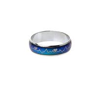 Asukohu Novelty Colour Temperature Change Ankle Ring Lovers Heartbeat ECG Mood Jewellery for Couples Camera Outdoor Solar, As described