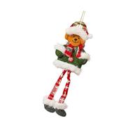 Asukohu Ornament Flexible Hanging Rope Long Leg Santa/Snowman/Deer/Bears Christmas Decoration for Indoor Holiday Parties Office Durable Polyester Christmas Decoration