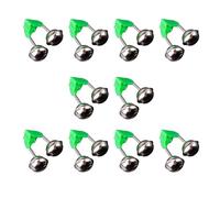Asukohu Pack of 10 Fishing Fish Bites Alarm Bars Bells Clip Night Rod Fish Bites Bait Alarm Indicators with Double Alarm Bells