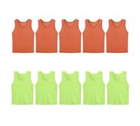 Asukohu Pack of 10 Footballs Exercise Equipment Elastic Vests Multiple Colour Options Washable Fabric for Team Sports Polyester Training Equipment
