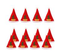 Asukohu Pack of 12 Personalised White Christmas Hat, Santa Hat, Accessory, Christmas Hat for Christmas Party